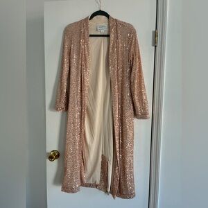Mare Mare x Anthropologie Rose Gold Sequin Duster